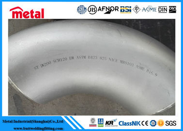 Phụ kiện ống HYUNDAI C276 Phụ kiện ống hợp kim niken 90 độ dài Bán kính khuỷu tay ASME B 16 9 Màu bạc