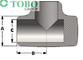 Bộ phụ kiện ống thép kim loại bằng Tee DN 80 STD ASTM A335 WP5 Đồng hợp kim thép tiêu chuẩn Bevel Ends ASME B16.25