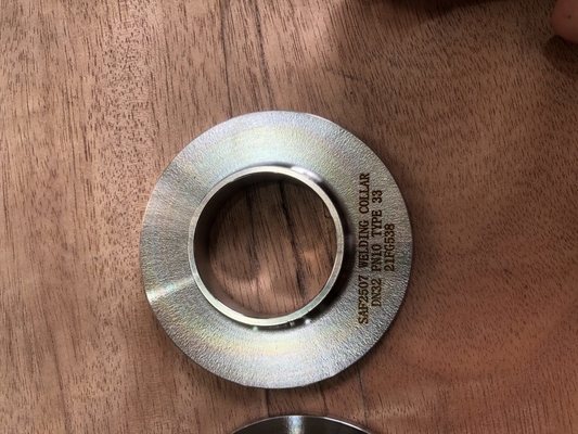 Ống thép siêu song song EN 1092-1 PN 10 DN 65 Kiểu 33 UNS S32750 Cổ áo hàn