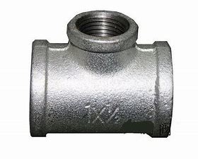 Phụ kiện đường ống Malsteel ba chiều mạ kẽm Phụ kiện đường ống nước 1 inch 4 phút 6 phút DN15