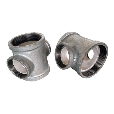 48mm 3 Way gang tee Phụ kiện đường ống Kẹp ống DN40 3/4 1'' nhúng nóng mạ kẽm ba ổ cắm ống thép NPT BSP