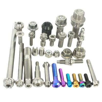 Mặt bích lục giác tùy chỉnh cường độ cao GR5 Ti-6al-4v ốc vít titan bu lông titan vít titan