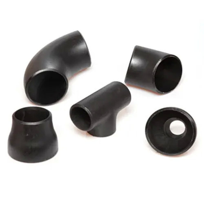Phụ kiện ống thép hợp kim liền mạch ASTM A234 Sơn đen Khuỷu tay Tees Giảm Caps