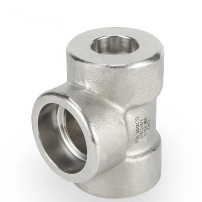 Tee thép hợp kim ASME B16.11 Ổ cắm rèn hàn Phụ kiện ống thép hợp kim Tee bằng nhau
