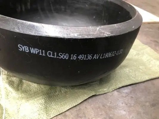 Lắp thép hợp kim 10 '' SCH80 Nắp ống thép liền mạch ASTM A234 WP11 Nắp hàn