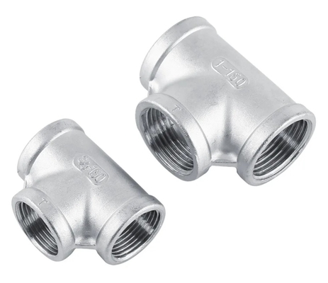 ASME B16.9 Threaded Tee Kích thước thay đổi từ NPS1/2 "-60" Giao hàng nhanh MOQ thấp Vật liệu tùy chỉnh ví dụ như thép carbon thép không gỉ