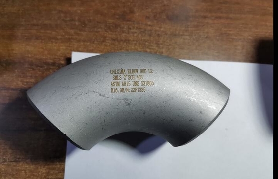 Hàn mông liền mạch Chiều dài 90 ° Bán kính khuỷu tay 8 ”SCH-40 ASTM N08825 Hợp kim 825