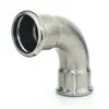 Thép không gỉ SS304 SS316L Cấp thực phẩm Đánh bóng khuỷu tay 90 độ cho phụ kiện đường ống
