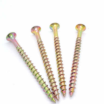 Ốc vít / Vít gỗ Chất lượng cao Xử lý nhiệt Chảo mạ kẽm Vít ván dăm