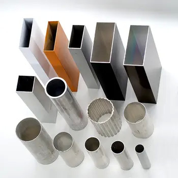 60617075 ống nhôm ống nhôm tròn vuông công nghiệp hình chữ nhật ống nhôm kim loại hợp kim ép đùn anốt hóa pr