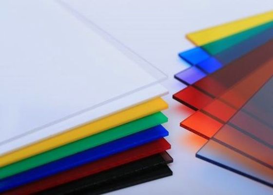 Đúc trong suốt trong suốt có màu phủ màu Tấm acrylic Pmma Plexi Glass 1mm 2mm