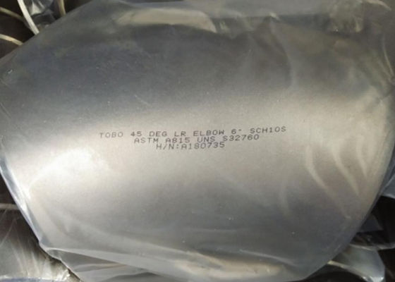 Phụ kiện thép không gỉ siêu kép 904L UNS N80904 Khuỷu tay bạc