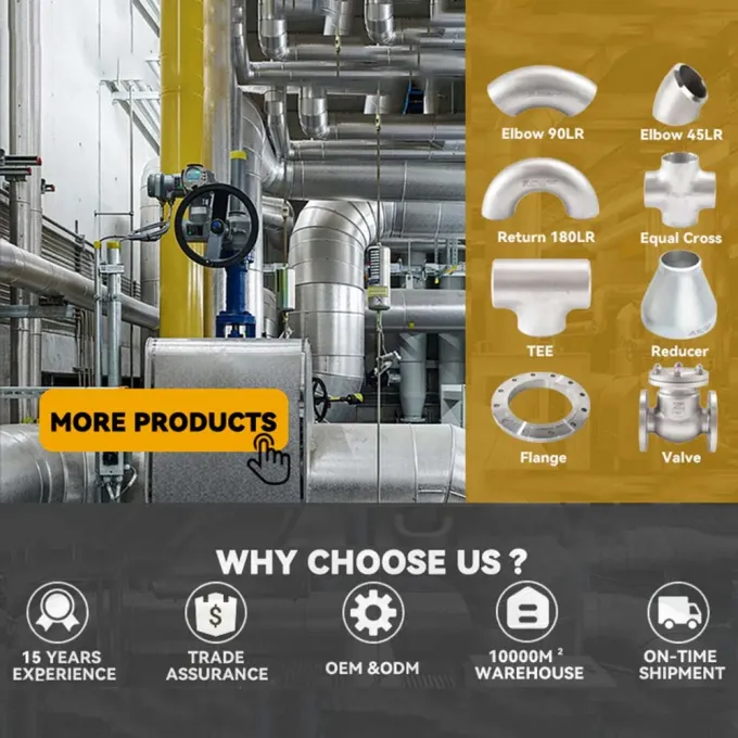 Phụ kiện đường ống thép không gỉ siêu kép BW Cross Tee UNS S32750 ASME B16.9 SCH10 5